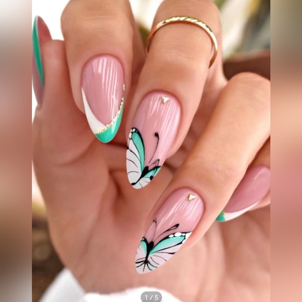 Butterfly Fake Nail